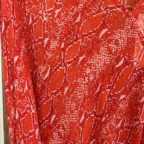 Diane Von Furstenberg Serena Dress Silk Python Print Kaftan Beach Cover Up M NWT - Picture 4 of 8